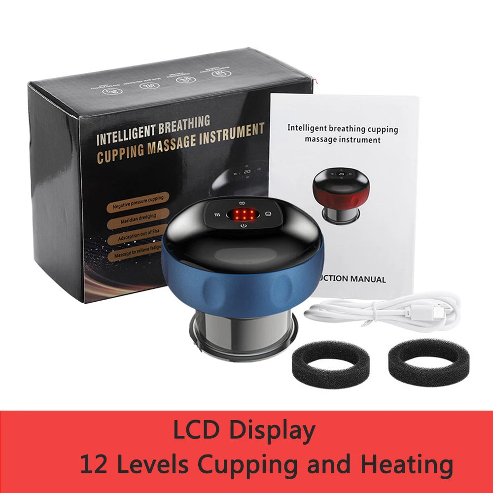 Intelligent Vacuum Cupping Massage Device Electric Heating Scraping Suction Cups Physical Fatigue Relieve Health Guasha Cans